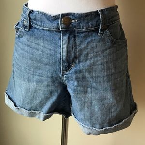 LOFT denim roll cuff shorts size 8 jean shorts
